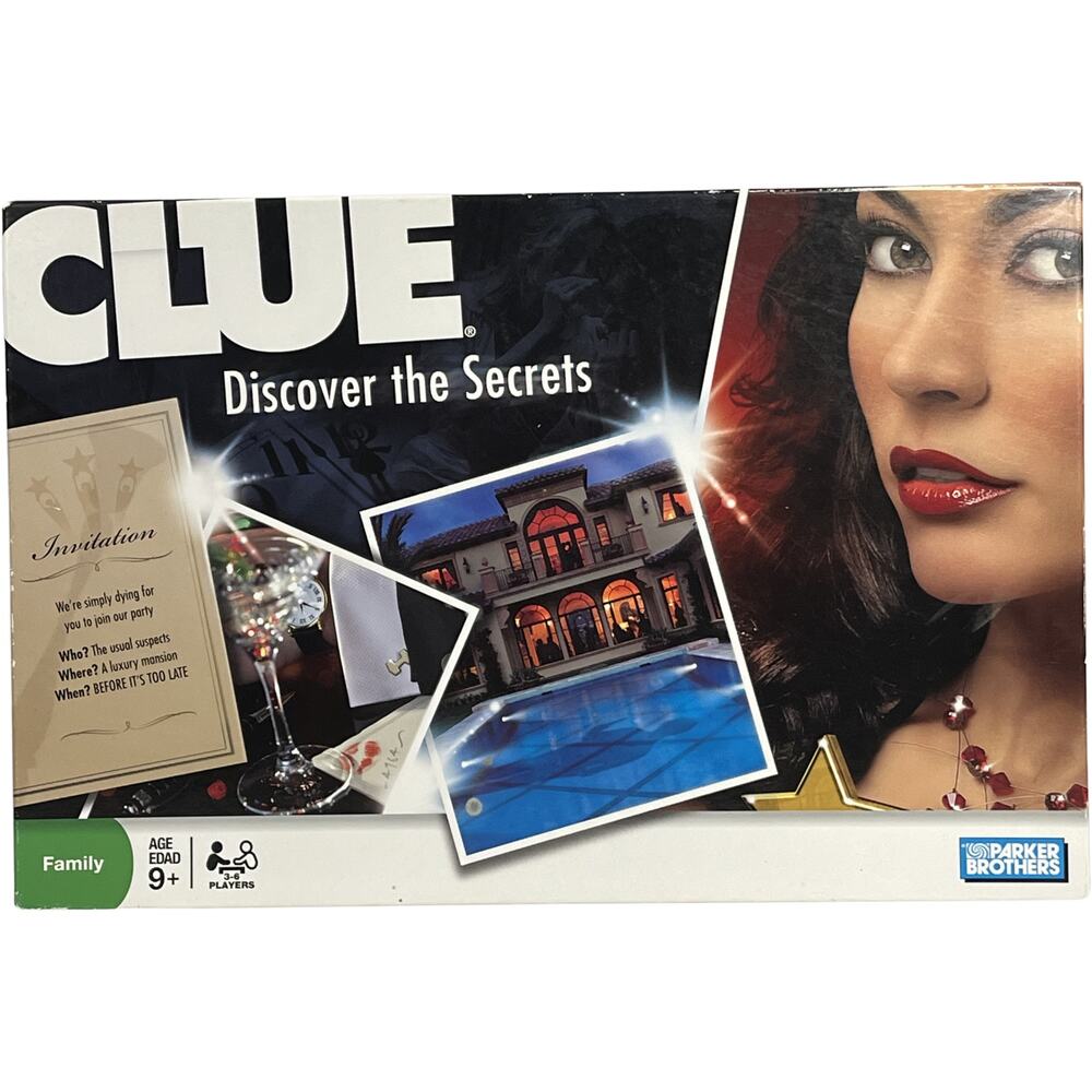 Clue Discover the Secrets Board Game Hasbro 2008
